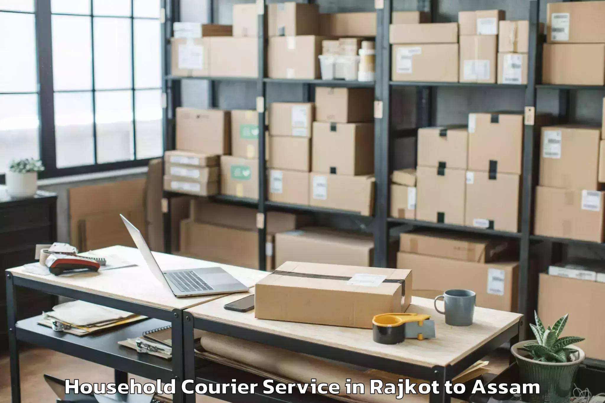 Reliable Rajkot to Udharbond Household Courier